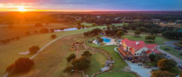 The Hideout dron picture of the property