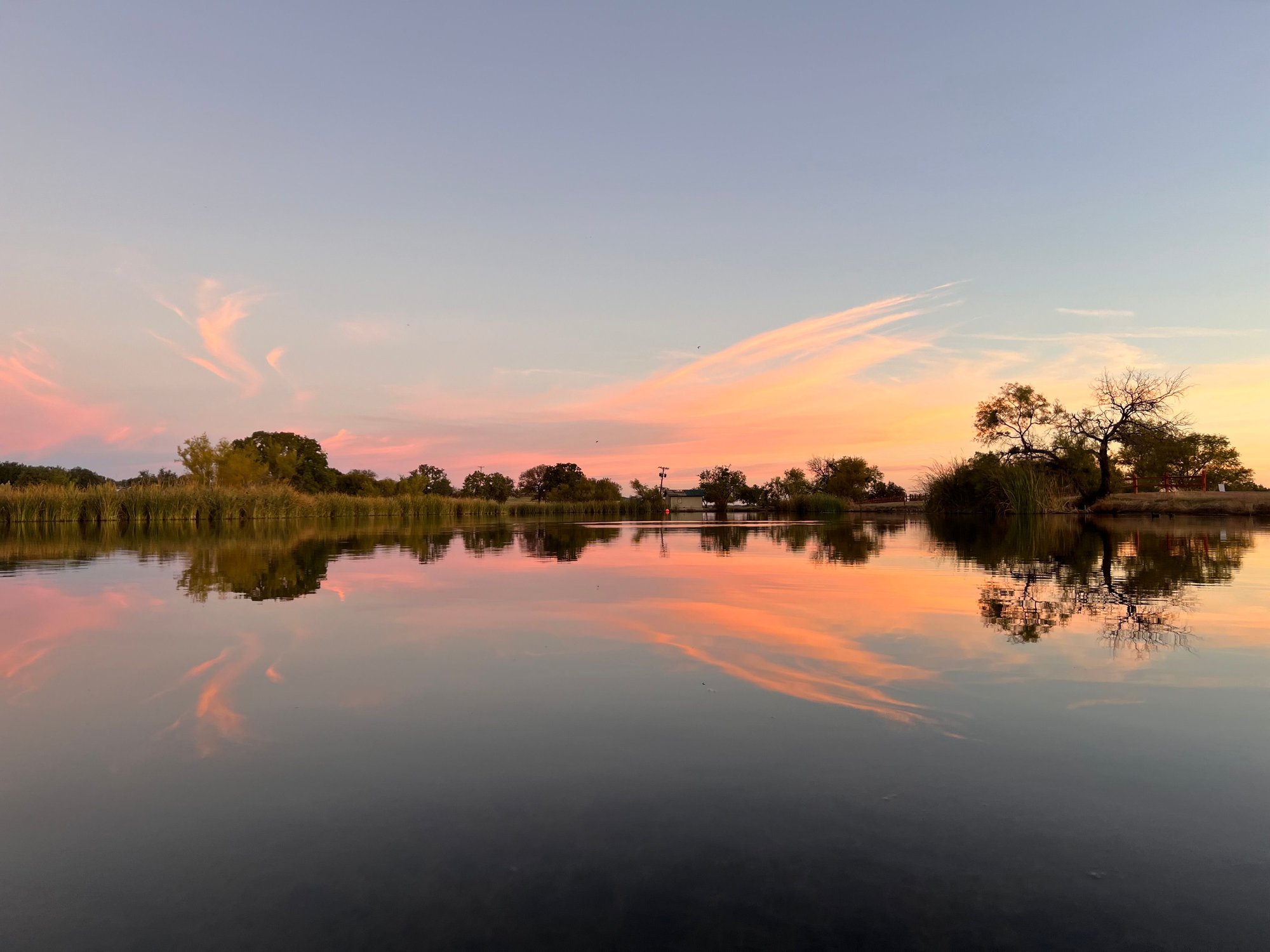 Sunset over Pond
