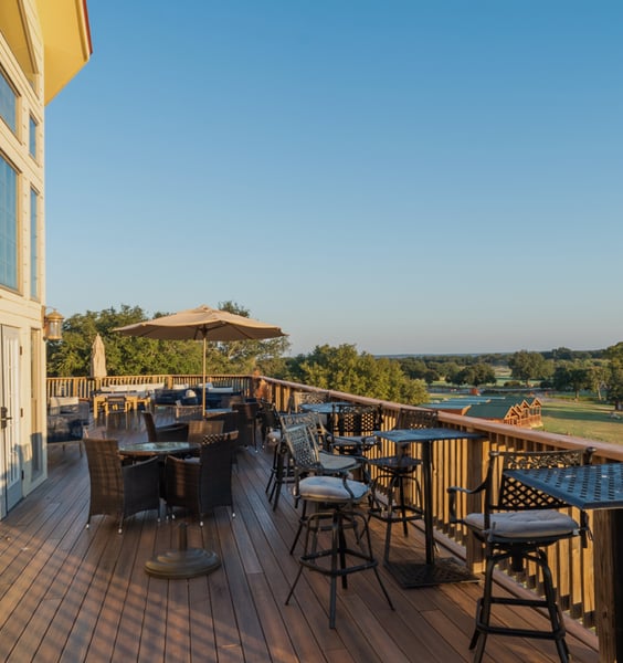 The Hideout Grill outdoor dining area